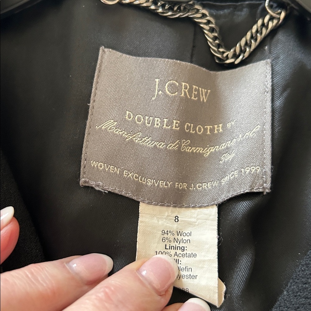 J Crew Elegant Black Women's Coat 💕 - Picture 5 of 8